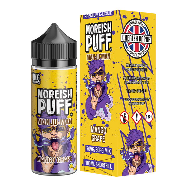 Moreish Puff Manju Man Mango Grape 100ml Short Fill
