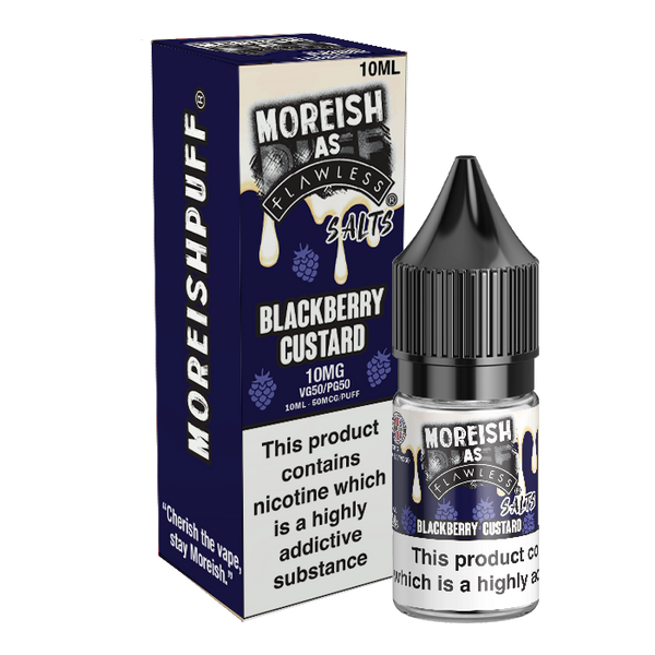 Moreish As Flawless Blackberry Custard 10ml Nic Salt