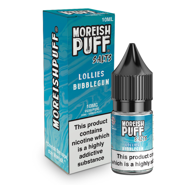 Moreish Puff Bubblegum Lollies 10ml Nic Salt