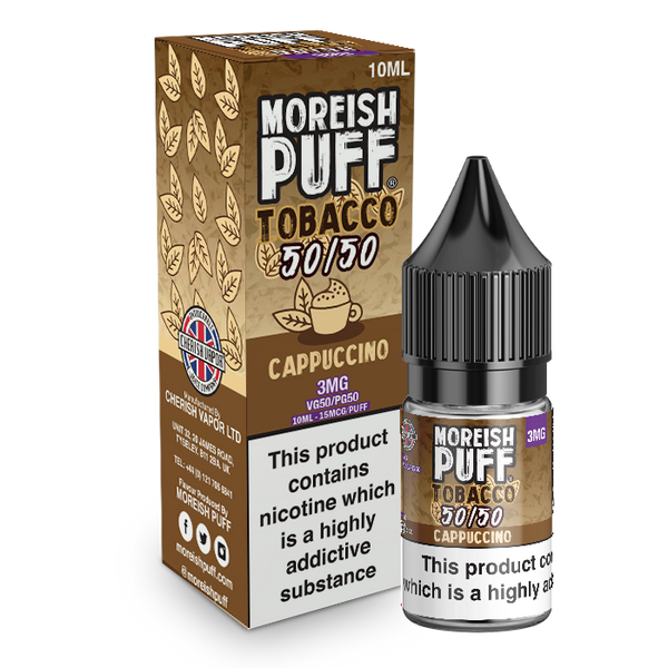 Moreish Puff Cappuccino Tobacco 10ml 50/50 E-Liquid