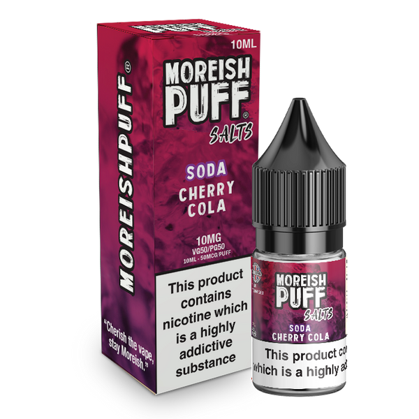Moreish Puff Cherry Cola Soda 10ml Nic Salt