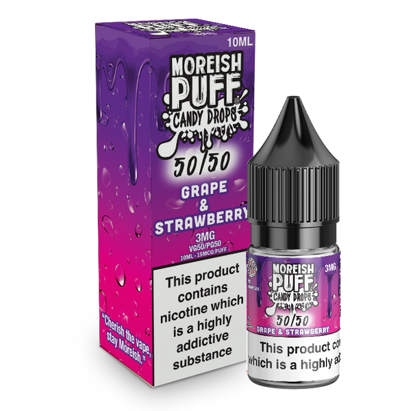 Moreish Puff Grape and Strawberry Candy Drops 10ml 50/50 E-Liquid