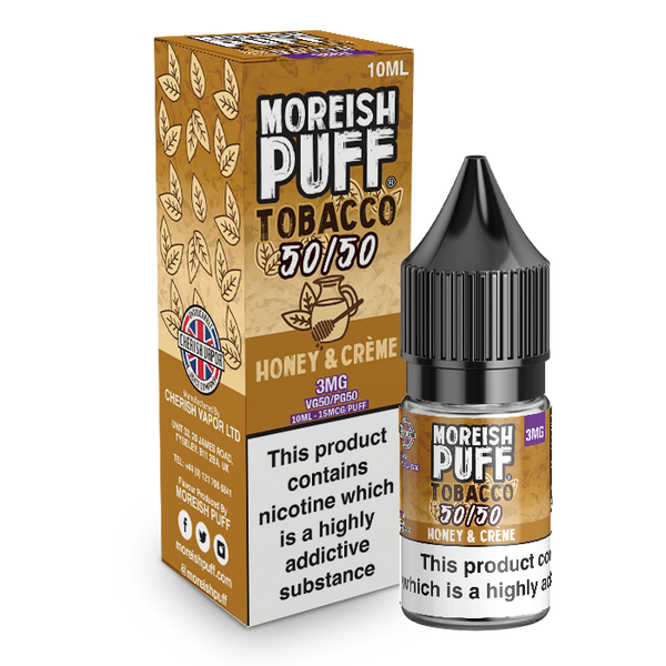 Moreish Puff Honey and Cream Tobacco 10ml 50/50 E-Liquid