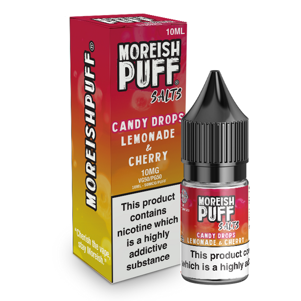 Moreish Puff Lemonade and Cherry Candy Drops 10ml Nic Salt