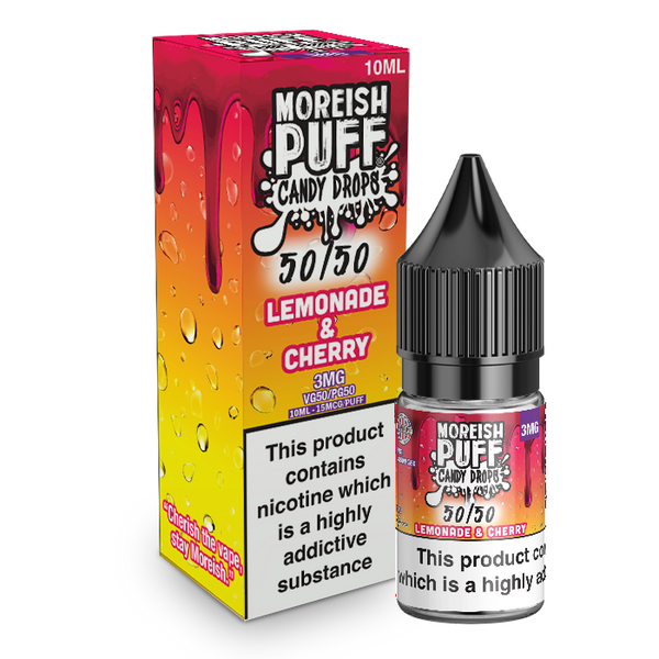 Moreish Puff Lemonade and Cherry Candy Drops 10ml 50/50 E-Liquid