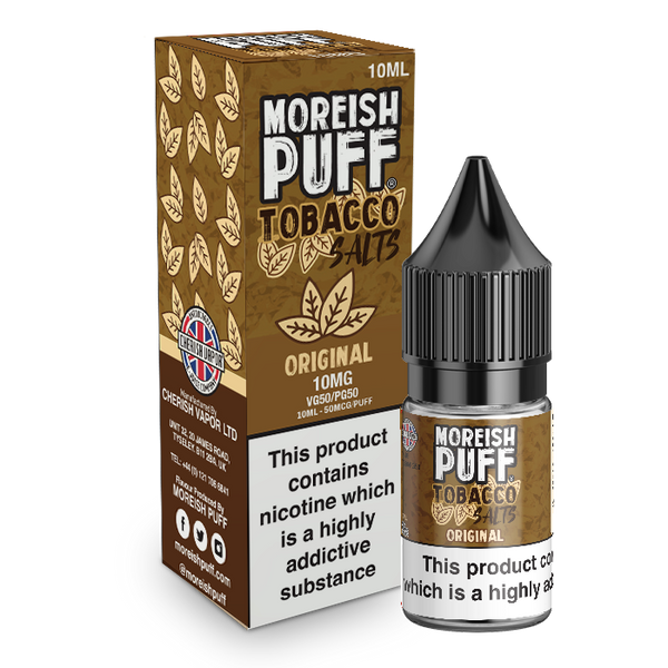 Moreish Puff Original Tobacco 10ml Nic Salt