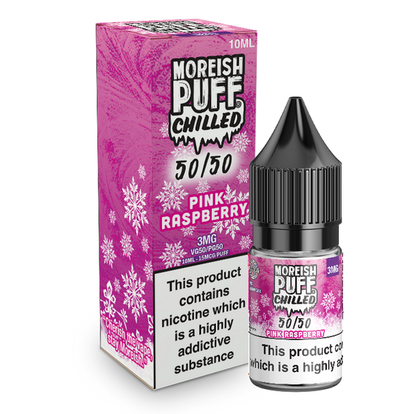 Moreish Puff Pink Raspberry Chilled 10ml 50/50 E-Liquid