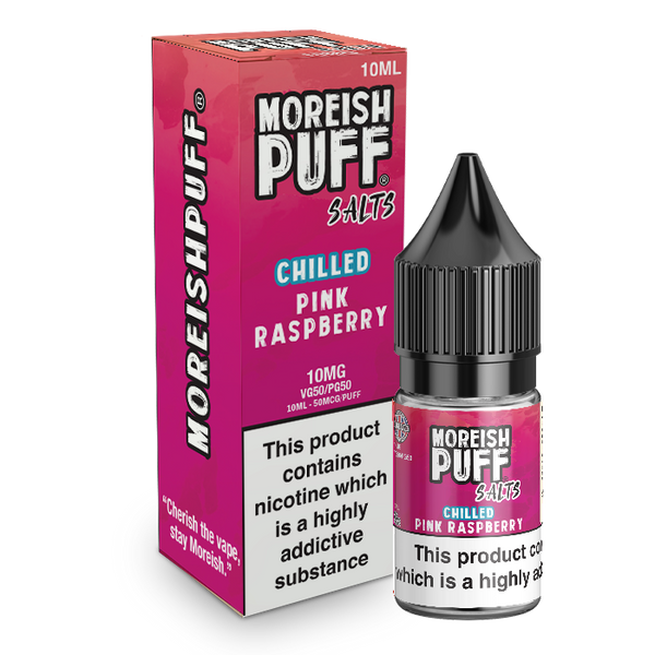 Moreish Puff Pink Raspberry Chilled 10ml Nic Salt