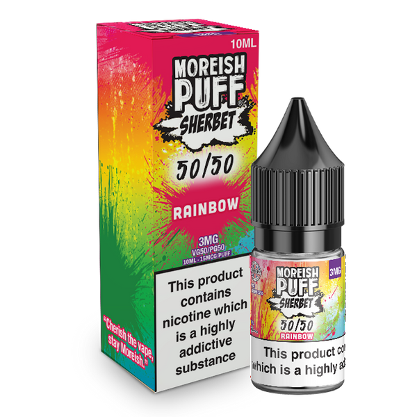 Moreish Puff Rainbow Sherbet 10ml 50/50 E-Liquid