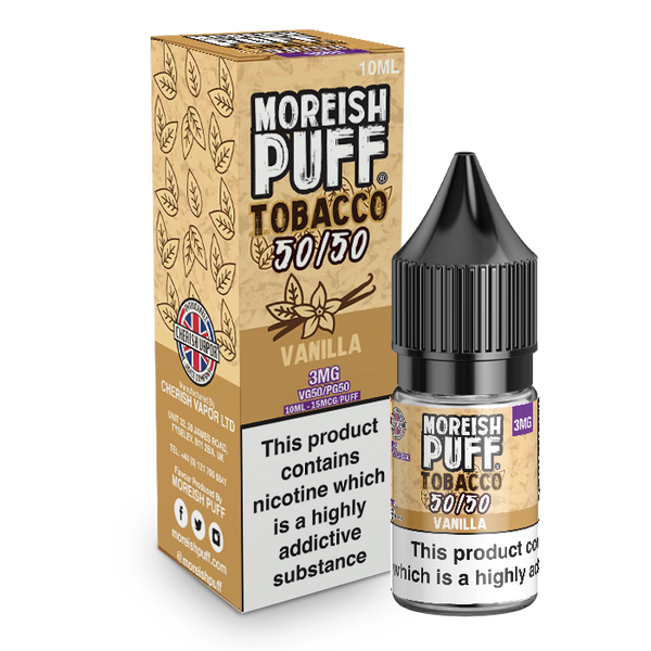 Moreish Puff Vanilla Tobacco 10ml 50/50 E-Liquid