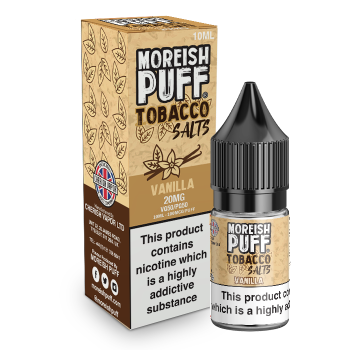 vanilla tobacco uk Moreish Puff Vanilla Tobacco 10ml Nic Salt