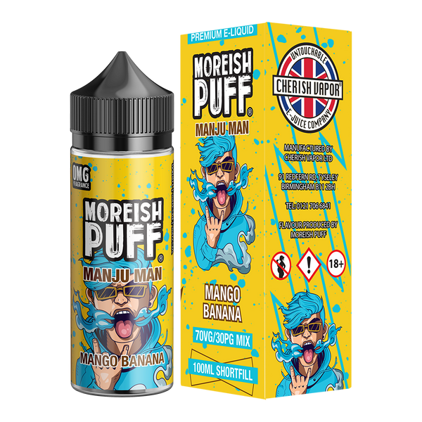 Moreish Puff Manju Man Mango Banana 100ml Short Fill