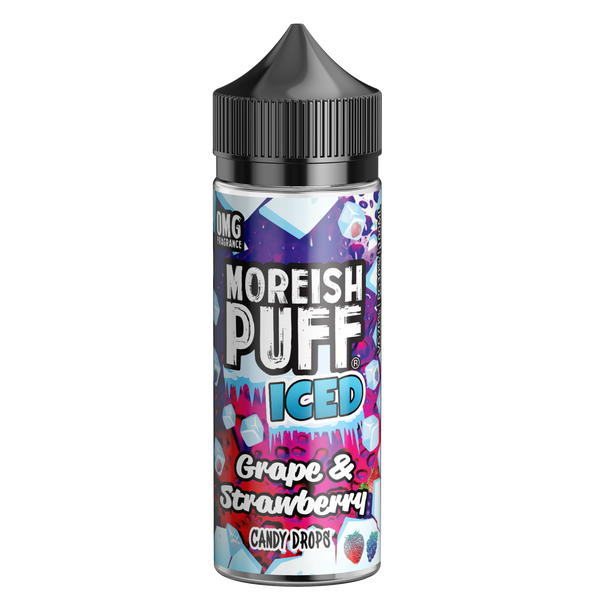 Moreish Puff Iced Grape & Strawberry Candy Drops 100ml Short Fill