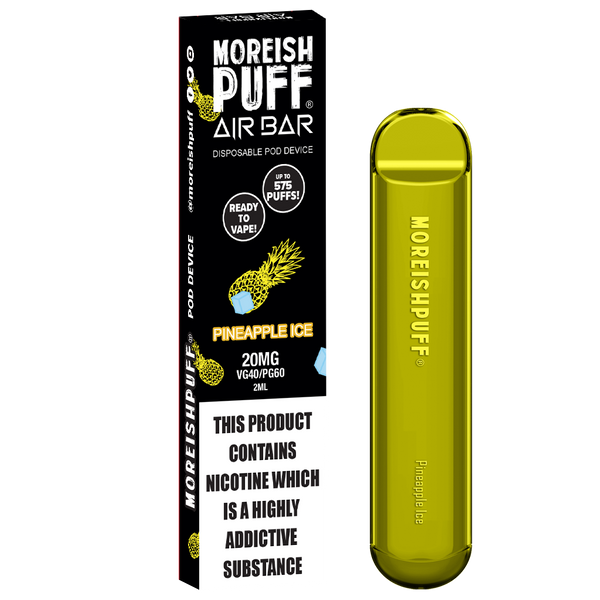 Moreish Puff Air Bar Pineapple Ice Disposable Pod Device